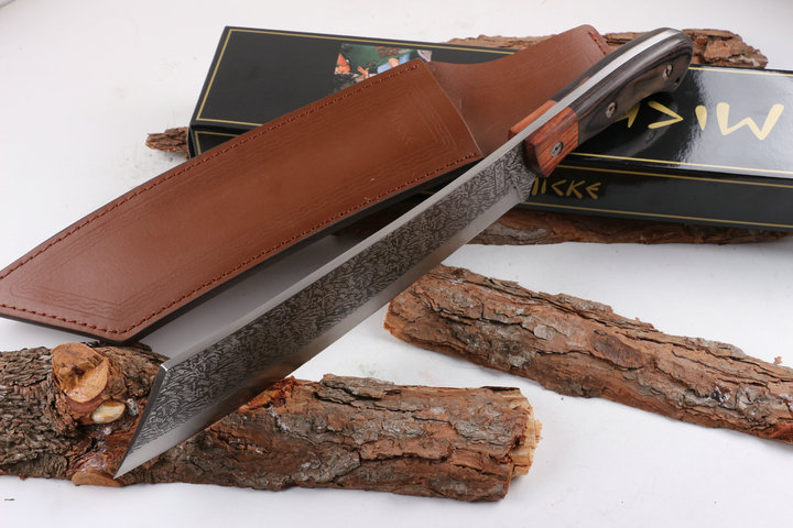 MKK Vortex feathers flat head camping knife machete UD404921